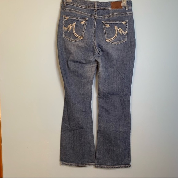 Maurice’s Curvy light washed bootcut jeans w/contrast stitching western Sz 10 - Picture 5 of 10